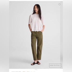 NWT! Madewell Embroidered Pintuck High-Neck Top - currently retail $110